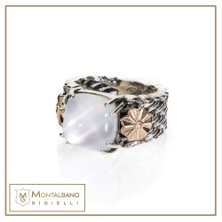 Anello Medievale piramide bianco